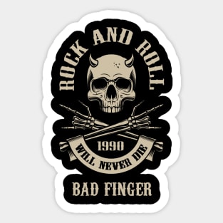 Never Die Finger Sticker